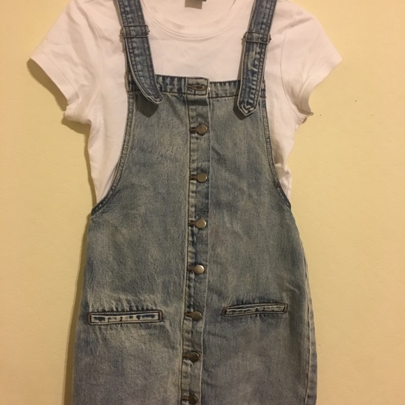 denim skirt overalls - Picture 2 of 2